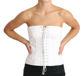 Dolce & Gabbana White PALERMO Bustier Cotton Top Corset -   -  Dolce & Gabbana.